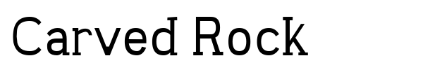 Carved Rock font preview